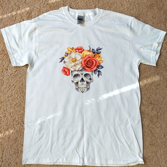 Unisex Floral T shirt Size Medium - Picture 1 of 3